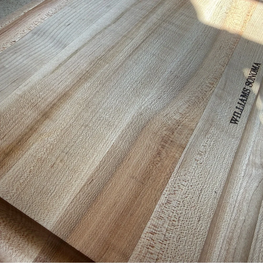 Williams Sonoma Beveled Edge Butcher Block Cutting Board in Natural Wood